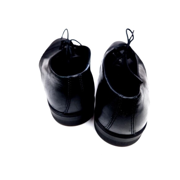 Ecco Melbourne Cap Toe Oxfords Men\'s Black Leather Shoes sz 44 US 10-10.5